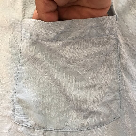 Tommy Bahama Hawaiian 100% Silk Shirt Men 3XB Blue Floral Button Up Pocket 16597 - Picture 11 of 13